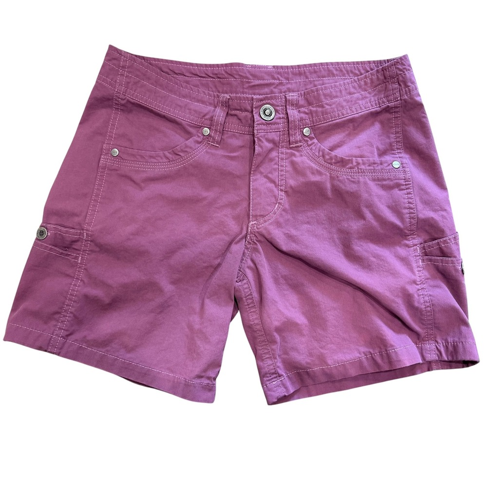 Kuhl Shorts Women's 2 Purple Standard Fit 6" Hiking Outdoors Granola Girl